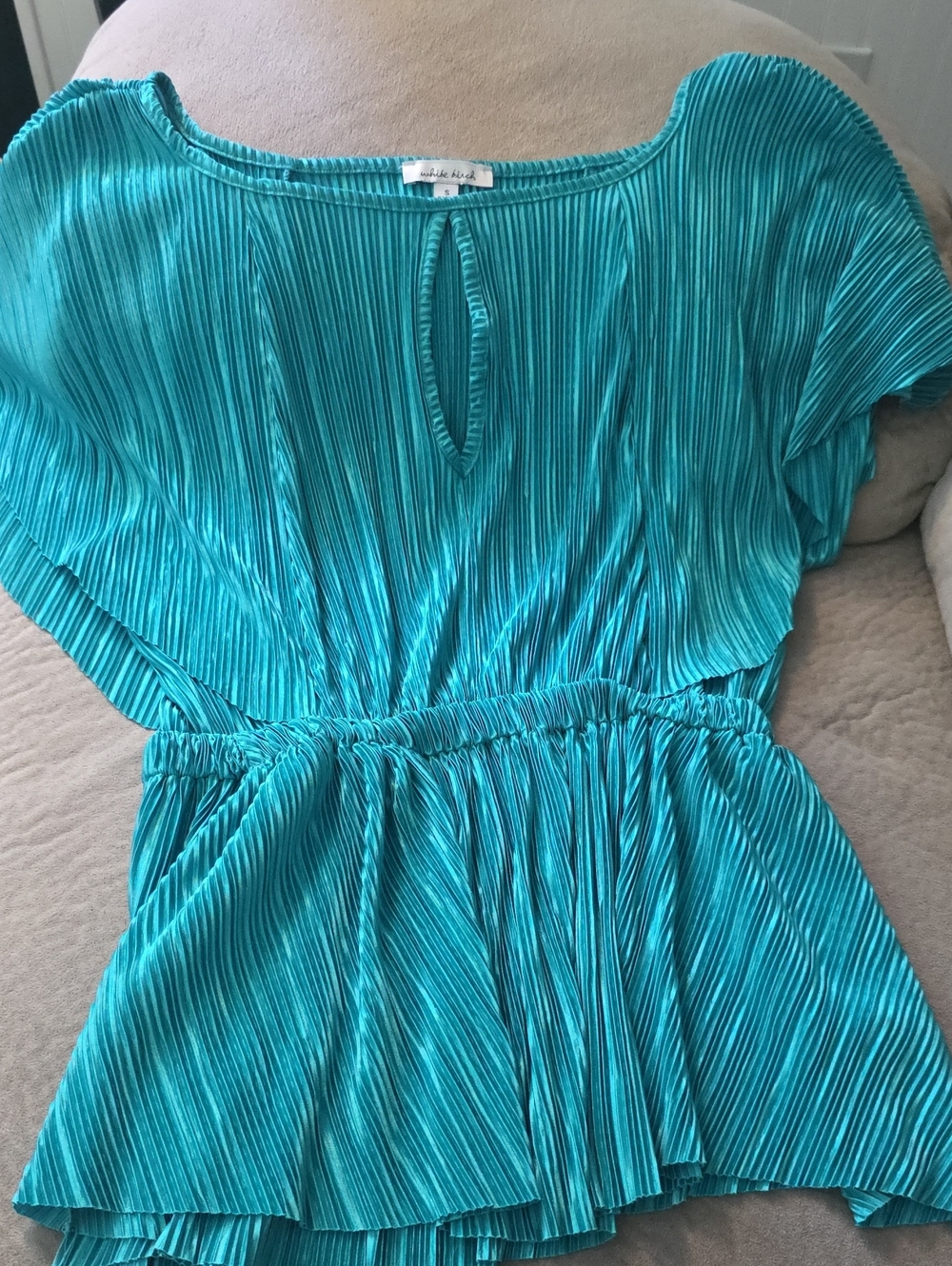 💚5/$20💚Pleated Teal Short Sleeve Peplum Top